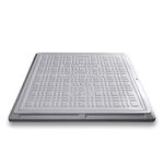 NEXGEN Fiber Reinforced Polymer (FRP) 2.5 Tons Capacity Manhole Cover | Chamber Cover | Sump Cover, 24 x 24 inch (Frame: 24 X 24 Inch, Inner: 20 x 20 inch) (Marble White)