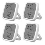 SONOFF SNZB-02D Zigbee LCD Smart Temperature Humidity Sensor,Works with Alexa/Google Home, SONOFF ZigBee Bridge Is Required, Battery Is Included (4 Pack)