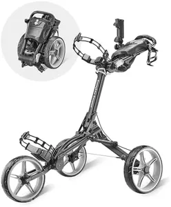 Caddytek Caddylite Compact 3-Wheel Golf Push Cart, One-Click Folding, Lightweight