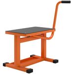 DURHAND 150KG Steel Motorcycle Lift Rubber Platform, Crank Lift Manual Repair Clean Hoist Table Assist Off-Road Dirt Bike Stand, 27.5/39.5H cm, Orange