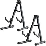 MOSEN Guitar Stand, 2 Pack Foldable A-Frame Guitar Stand with Non-Slip Rubber and Foam Arms for Acoustic and Electric Guitars Bass Ukulele Holder(MS-2ST)
