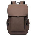 POSSOBAG Retro Water-resistant Backpack Men Large Capacity Knapsack 15.6 inch Laptop School Rucksack Lightweight Causal Daypacks for Man Travel Work College Business Vacation Hiking Brown