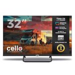 Cello CTRAV-32TZ 32" Tizen OS Smart LED TV, 240V, By Samsung, Freeview & FreeSat, Gaming Hub, Pitch Perfect Speakers, Netflix, Prime Video, HDMI, Bluetooth, UK Made