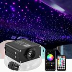 ATOKEE Starlight Headliner Kit, Upgraded 16W Twinkle Fiber Optic Lights Kit for Car Roof Headliner Use, 550pcs*0.03in*9.8ft Star Lights for Car with APP/RF Remote Music Mode