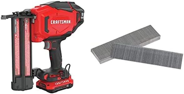 CRAFTSMAN V20 Cordless Brad Nailer Kit (CMCN618C1) + BOSTITCH 1-3/8-Inch 18-Gauge Brads Nails, 1000 per Box
