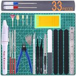 Qovydx 33Pcs Gundam Tools Kit Gunpla Tool Kit Gundam Moddeler Tools Craft Set Bandai Tool Kit for Hobby Model Building