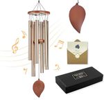 YITGOG Wind Chime, 8.7 to 12.6inch Aluminum Tubes Wind Chimes for Garden, Yard, Home, Outdoor, Indoor Memorial Windchimes Hanging Chimes (Gold, S32)