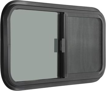 OUTPRIZE 2 Pack Horizontal RV Window, 30" W x 24" H Tinted Sliding RV Window with Net Screen and Trim Ring, Fit for 1" or 1-1/2" Thickness Wall, DOT Approved