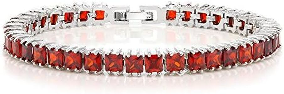 15.00 Ct Sparkling Princess Cut Cubic Zirconia CZ Tennis Bracelet 7 Inch