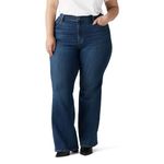 Levi's Women's 726 High Rise Flare Jeans, (New) Dark Indigo Worn in, 33 Regular