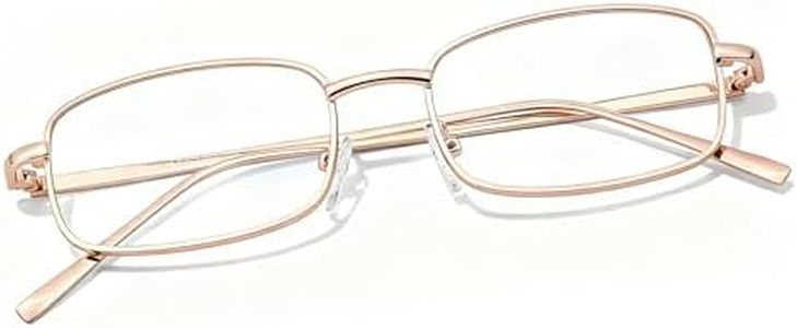 Chicid Fashion Blue Light Glasses for Women, Blocking Eyewear Y2k Office-Siren Aesthetic Rectangle Glasses Metal Frame