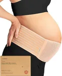 Maternity Belly Band for Pregnancy - Soft & Breathable Pregnancy Belly Support Belt - Tummy Band Sling for Pants - Pregnancy Back Brace (Classic Ivory, M/L)