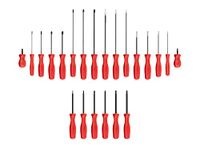 TEKTON Hard Handle Screwdriver Set, 22-Piece (#0-#3, 1/8-5/16 in, T10-T30) | DRV44001