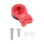 LT Easiyl Aluminum Alloy 25T Servo Saver 3 Holes Adjustable Hi Torque Servo Horn 25T Adjustable Arm for 1/8 1/10 Remote Control Car Boat Helicopter, Red