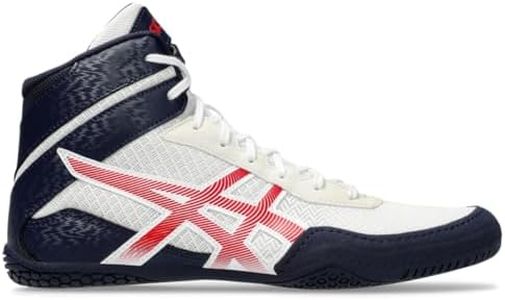 ASICS Men's MATCONTROL 3 Wrestling Shoes, 10, White/Classic RED