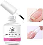 Born Pretty Nail Glue for Tips, 6 in 1 Gel Nail Extension Gel,Blooming Gel,Base Gel Top Coat,Builder and Strengthener Gel for Nail Art Design