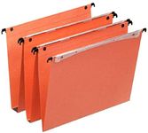 Esselte Vertical Hanging File, Multi-Folders, 15 mm background, A4, Pack of 25, Tabs included, Orange, Orgarex, 21632