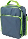 Bentology Insulated Lunch Box w Snack Pocket and Water Bottle Holder - Boys Girls and Kid's Lunchbox Tote Keeps Food Hotter or Colder Longer - Bag Fits Most Bento Boxes and Containers