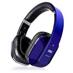 Over Ear Wireless Bluetooth Headphones with Mic - August EP650 - Custom App for Easy EQ Sound Control, aptX Low Latency, NFC, Rich Bass Clear Sound, 30 days Stand By High-Performance Comfort [Blue]