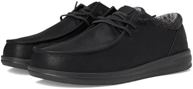 HEYDUDE Men's Paul | Mens Shoes | Men's Lace Up Loafers | Comfortable & Light-Weight Black/Black
