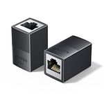 UGREEN RJ45 Coupler,2PCS 10Gbps POE High-Speed Ethernet Connector,Shielded Internet Joiner,LAN Network Extender Female to Female for Cat7, Cat6, Cat5e, Cat5 Ethernet Cable