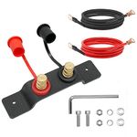 Remote Battery Jump Post Battery Charging Jumper Terminals Relocation Kit Compatible with UTV ATV Car Trucks RV Tractor Boat Can-Am X3 Accessories