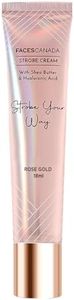 FACES CANADA Strobe Cream Mini- Rose Gold, 18ml | Primer + Highlighter + Moisturizer | Shea Butter & Hyaluronic Acid | Intense Hydration | Flawless Radiant Dewy Skin | Illuminating & Glowing Makeup Base