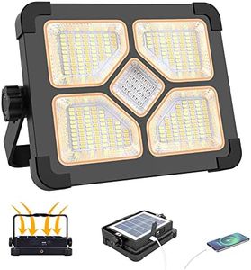 ERAY 150W Projecteur LED Rechargeable, Projecteur LED Chantier Portable Batterie 15000mAh, Lampe de Travail 5 Modes/296 perles LED/Power Bank, Projecteur de Chantier pour Garage, Camping, Extérieur