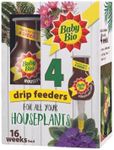Baby Bio Houseplant Drip Feeders, 4 x 40ml - Ready To Use House Plant Food - Easy Care Fertiliser for Supporting Healthy Growth and Vibrant Blooms - Automatic Plant Feeder