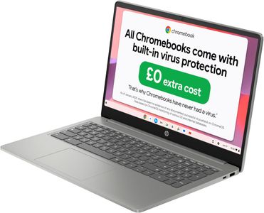 HP Chromebook Plus 15.6" Laptop – i3, 8GB RAM, 128GB SSD, Silver