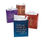 Fun Express Expressions of the Faith Gift Bags with Handles - 12 Pieces