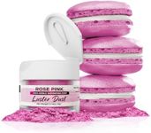 Luster Dust - Rose Pink (4g 1x Pump) | Edible Vegan Dust & Paint for Cake Decorating, Ice Cream, Desserts, Cocktails and Beverages by Bakell