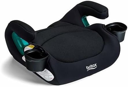 Britax UpNGo Backless Booster Car Seat, Lightweight and Portable Travel Booster with Slim Design and PosturePlus, Accommodates Kids up to 120 Lbs and 63” – Raven Black