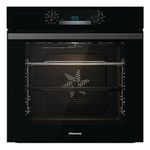 Hisense BI64211PB 77 Litre Built In Electric Single Oven With Pyrolytic Cleaning, Pizza Mode, Multiphase Cooking- Black 22x23x23 inches (LxWxH) - A+ Rated, Extra Large