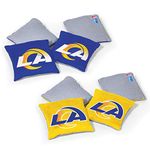 Wild Sports NFL Los Angeles Rams 8pk Dual Sided Bean Bags, Team Color