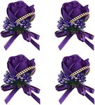 Febou Wrist Corsage 4 Packs Wedding