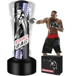 NZQXJXZ Free Standing Punching Bag for Adult, 70'' Boxing Bag with Stand Inflatable Heavy Bag Freestanding Kickboxing Bag Equipment for Training MMA Muay Thai Fitness to Use Outdoor Indoor