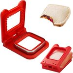 MEETOZ Sandwich Cutter and Sealer, Square Sandwich Maker, Decruster Sandwich Maker for kids lunch Uncrustable Sandwich Maker, Easy for School Lunchbox and Bento Box