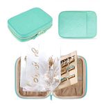 Jewelry travel storage bag, portable jewelry storage bag, earrings, rings, necklace,Jewelry Travel Organizer Case, Jewelry Storage Book, Binder Jewelry Bag,Clear Booklet Zipper Pouch Bag for Necklaces