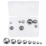 uxcell 8pcs 8 Size Bearing Balls Assortment Chrome Steel 3/4" 5/8" 9/16" 1/2" 7/16" 3/8" 5/16" 1/4" with Storage Box