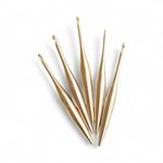 Furls Crochet Hook, Gold Streamline Metal Matte Finish & Polished, Ergonomic Handle Crochet Hooks 7" (Gold - Polished, H - 5.00MM)