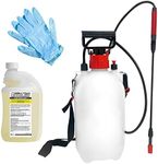 Weedblast RootKill Weedkiller 1 Litre, Super Strength 360 g/L Glyphosate Concentrated Weed Killer, Pair of Gloves, 5 Litre Garden Sprayer