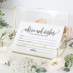 Confetti! Advice and Wishes for The Mr and Mrs (50 Cards) Marriage Advice Cards, Wedding, Bride, Groom, Bridal Shower, Fill in The Blank, Minimalist