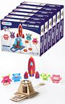 Funvention- for Little Scientist in Every Kid Disc Launcher - Pack of 6,multicolor