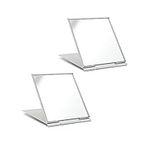 laeeyin Travel Mirror Pocket Mirror Small Cosmetic Mirror Hand Mirror Foldable Ultra Thin and Durable Mirror Suitable for Travel, Office Shaving Camping and Makeup (2pcs 6 x 7 cm)