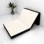 Sleepezee 4 inch Premium Tri Fold Foldable Foam Mattress for Single Bed | Folding Single Bed Matterss for Sleeping on Floor, Travelling, Light Weight Soft Mattress (72x48x4)