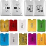 14pcs RFID Blocking Sleeves, 10pcs Credit Card Protector and 4pcs Passport Sleeve for Cards Passport Identity Theft Protection (Mixed Color) (Classic)