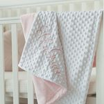 IEK Personalized Name Blankets, Personalized Blanket Baby, Customized Name Blanket, Embroidered Baby Blankets for Girls (76 * 100cm/30 * 40in)