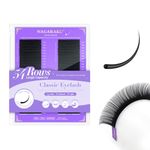 NAGARAKU Eyelash Extensions 0.12mm C Curl 7-15mm Mixed Length Individual Lashes Extensions Classic Matte Black 54 Rows Large Tray Soft Natural Professional Beauty Salon Lash Supplies