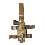 Nehostertfy Tactical Leg Holster, Drop Leg Gun Holster Adjustable Thigh Pistol Pouch(XL)